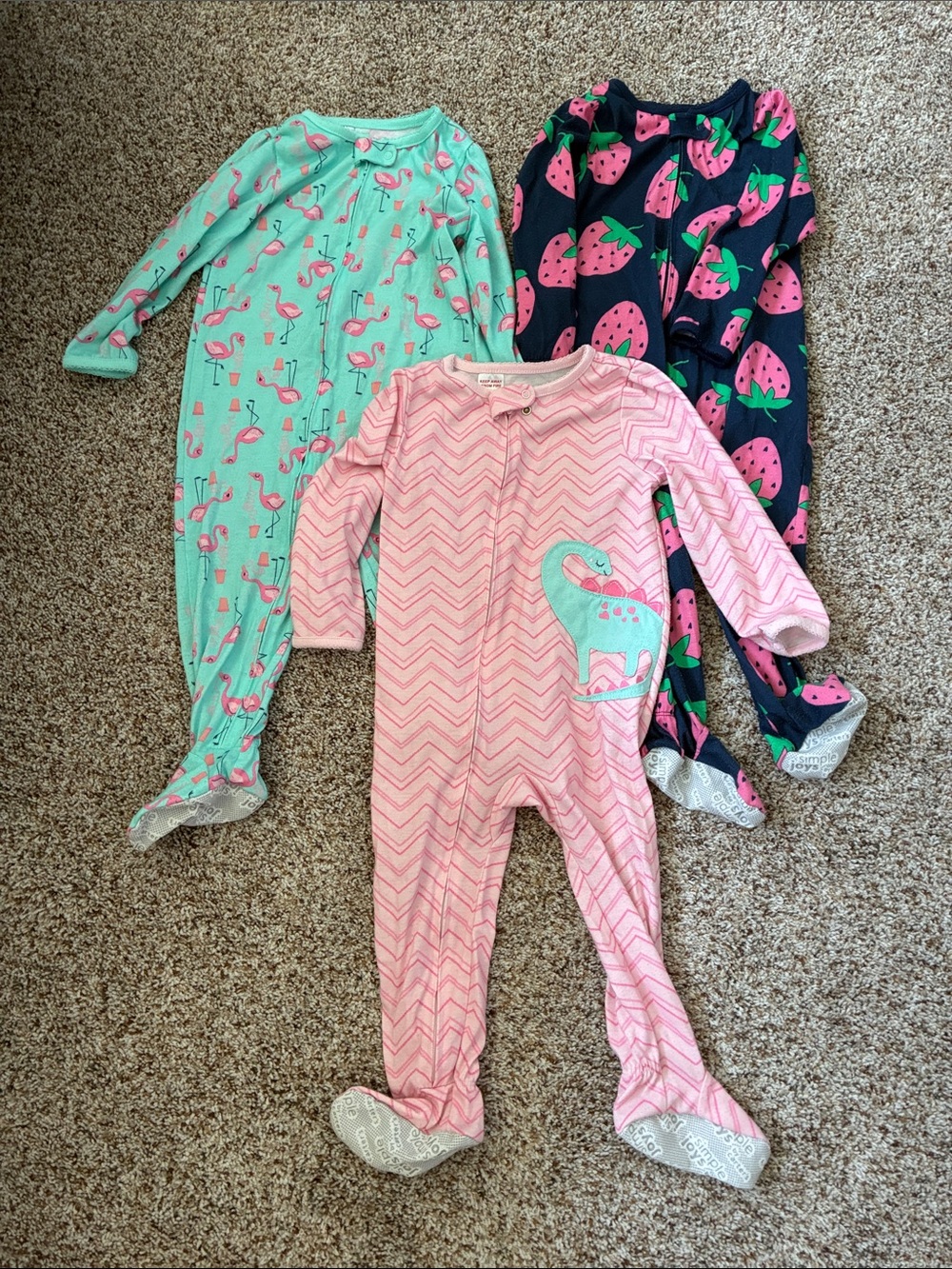 Set of 3 Carter's Footed One-Piece Pajamas